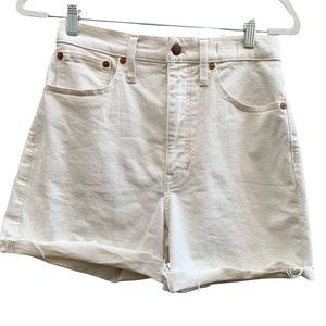 Madewell High Rise Balloon Shorts White 27